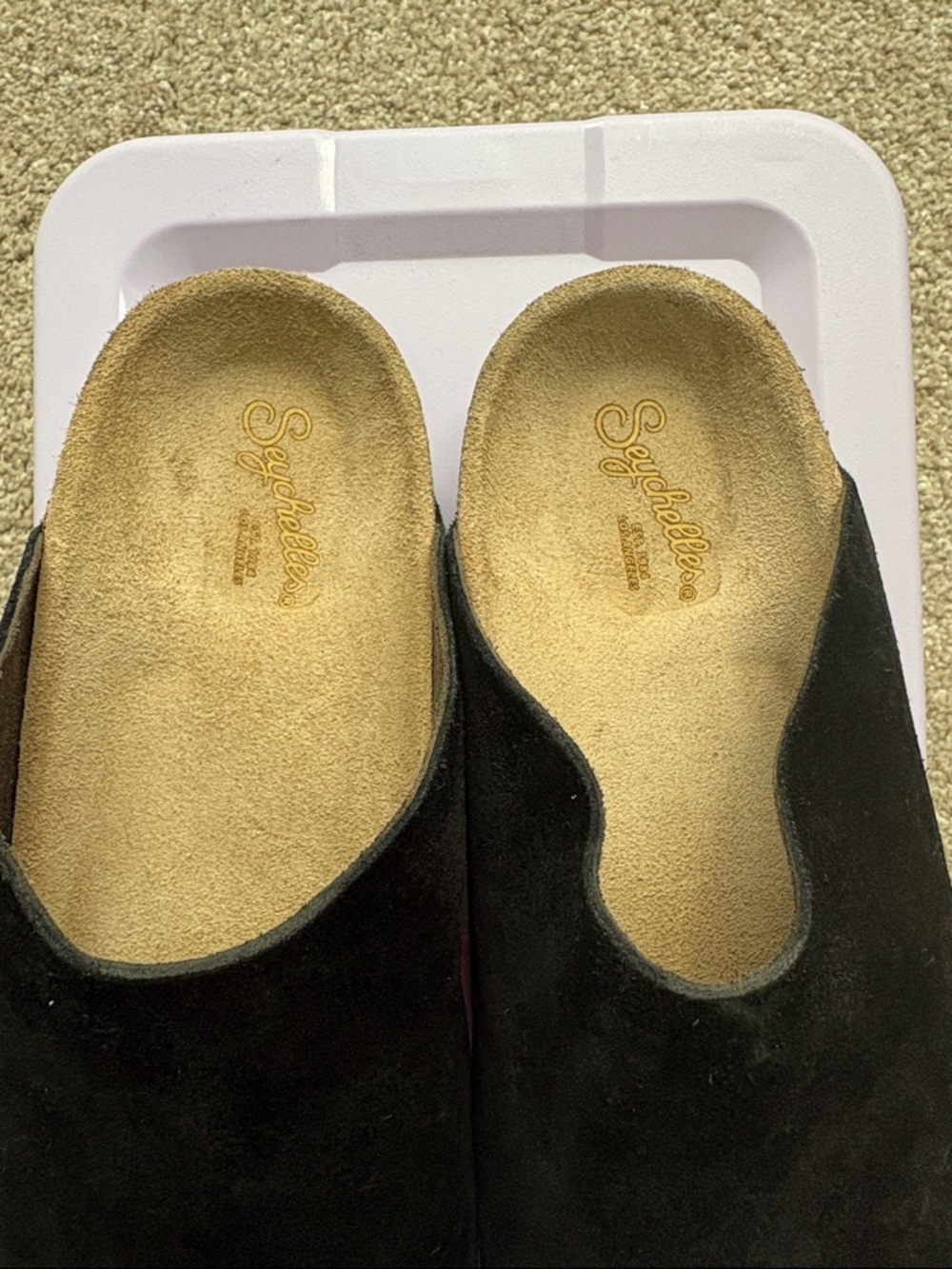 Seychelles Black Suede Slip-On Mules - Picture 2 of 5